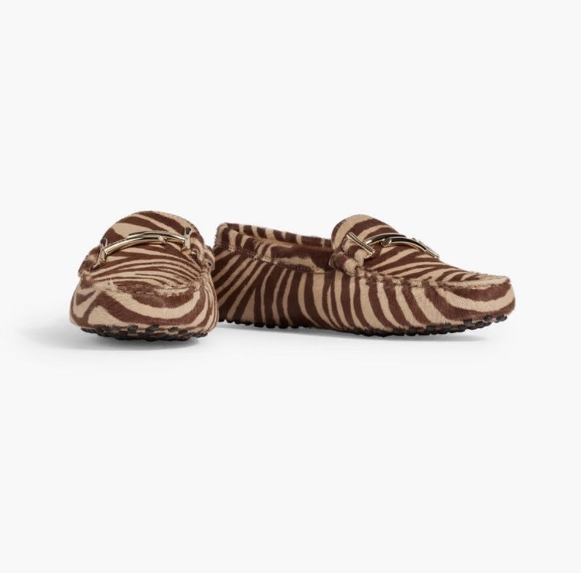 Tod's TOD'S Double T zebra-print calf-hair loafers Animal Print Size US 5 / IT 35 - 1 Thumbnail