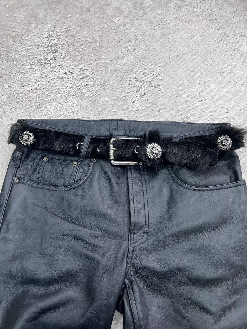 Hysteric Glamour × If Six Was Nine SALE💣💣AVANT-GARDE GOTHIC LEATHER fur BELT RICK OWENS STYLE Size ONE SIZE - 2 Thumbnail