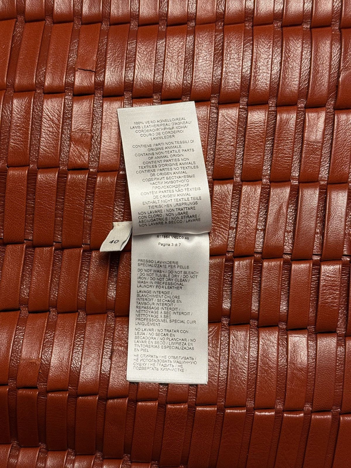 Bottega Veneta Bottega Veneta diagonal textured leather skirt Size 27" / US 4 / IT 40 - 5 Thumbnail