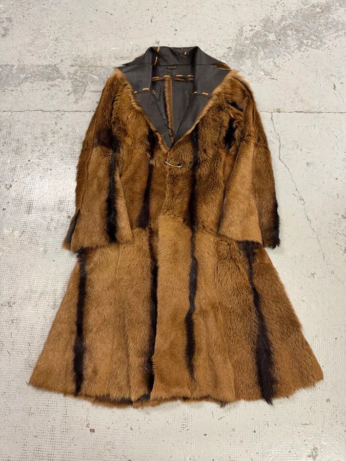 Roberto Cavalli 2000s Roberto Cavalli Royal Reversible Long Fur Brown Coat Size US S / EU 44-46 / 1 - 1 Thumbnail