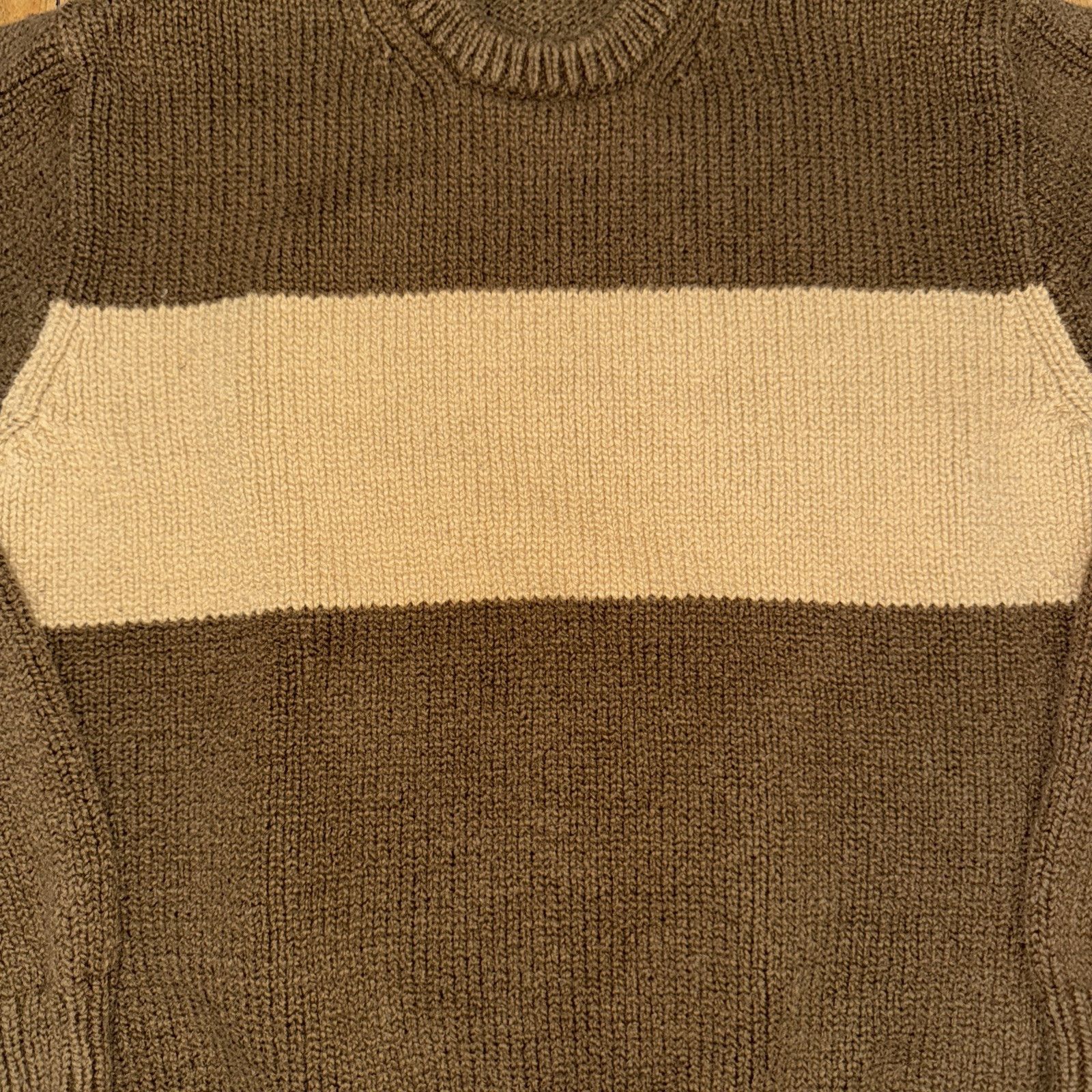 Vintage Knitted Sweater Brown 21x23 Medium Heavyweight Thick Jumper Size M / US 6-8 / IT 42-44 - 2 Thumbnail