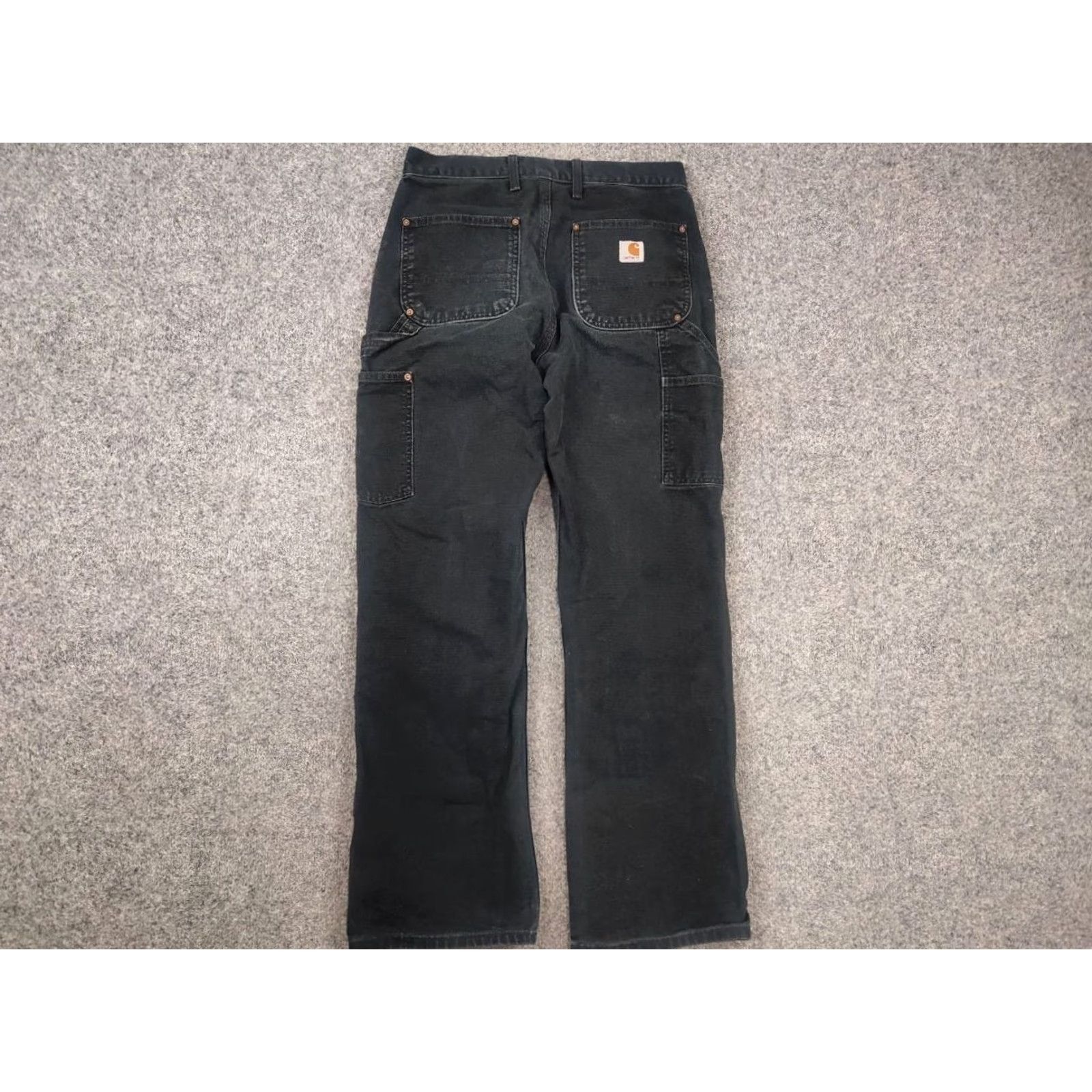 Carhartt VINTAGE Carhartt double knee Pants Carpenter 90's Carhartt double knee Black Canvas USA Mens Regular 30" Waist 28" Inseam 365 Size US 30 / EU 46 - 7 Thumbnail