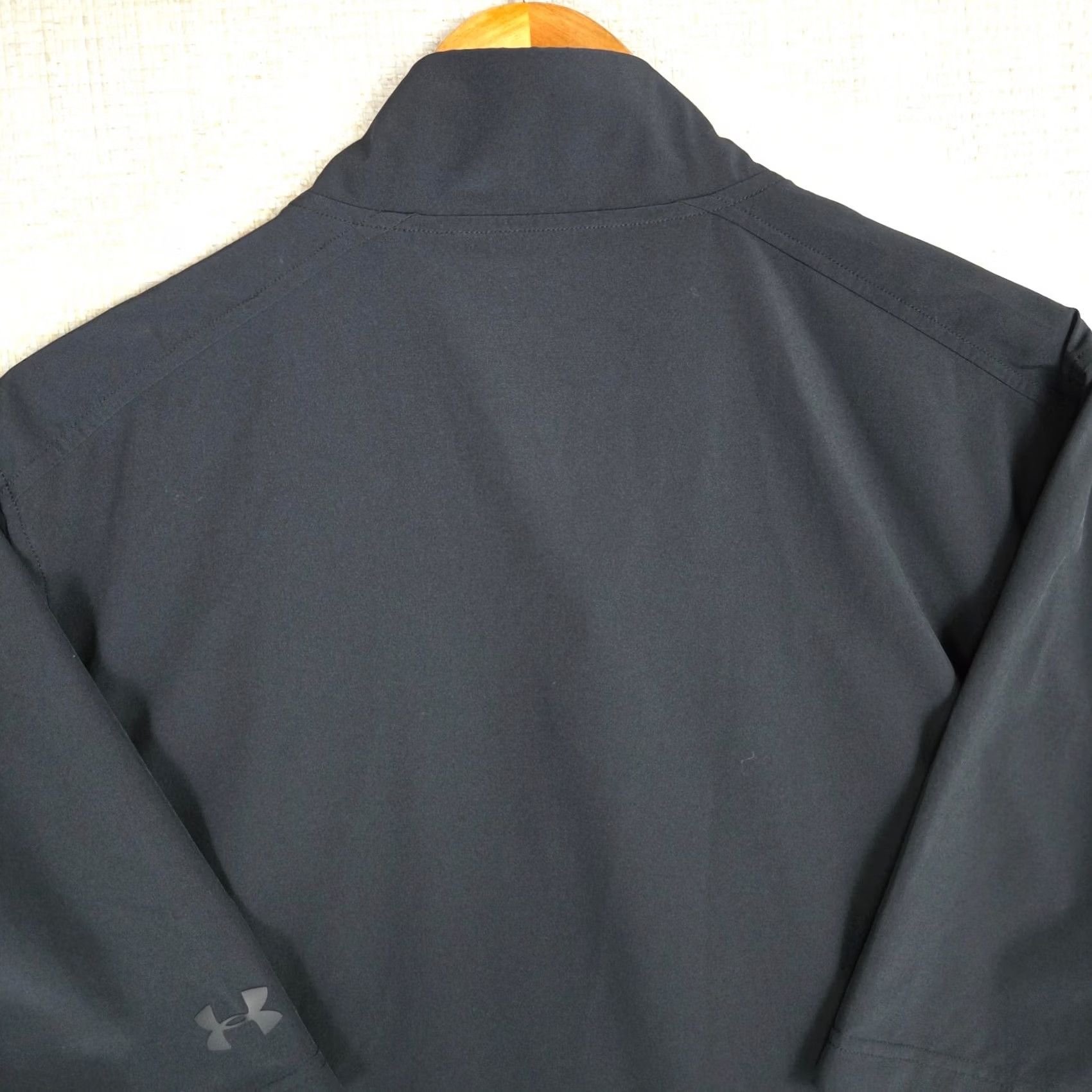 Under Armour Under Armour Mens 1/4 Zip Windbreaker Jacket Pullover Black Blue Shirt? Size US L / EU 52-54 / 3 - 6 Thumbnail