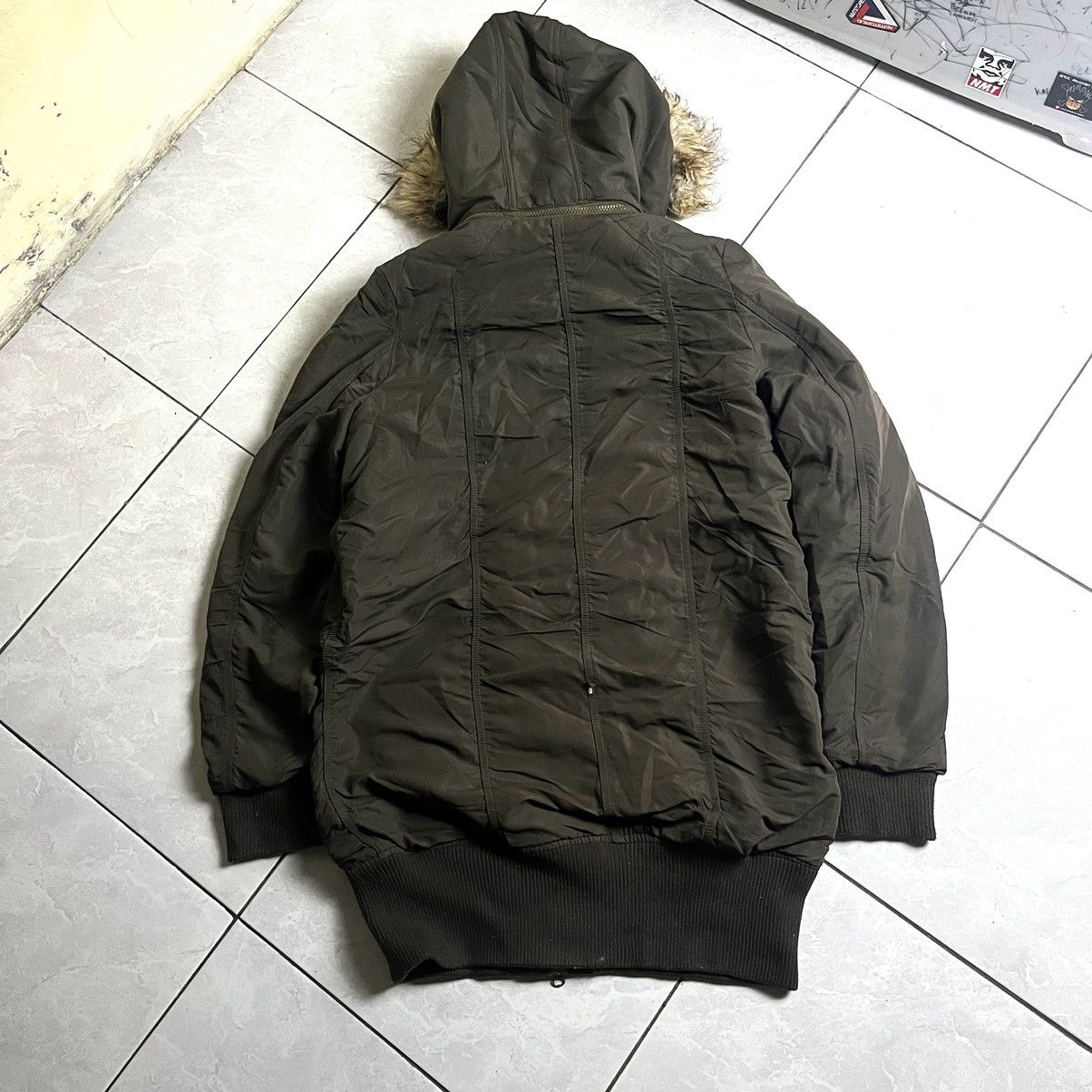 Japanese Brand 😍Unkwon fur jacket olive green style if sx ws nine lgb goa Size US L / EU 52-54 / 3 - 7 Thumbnail