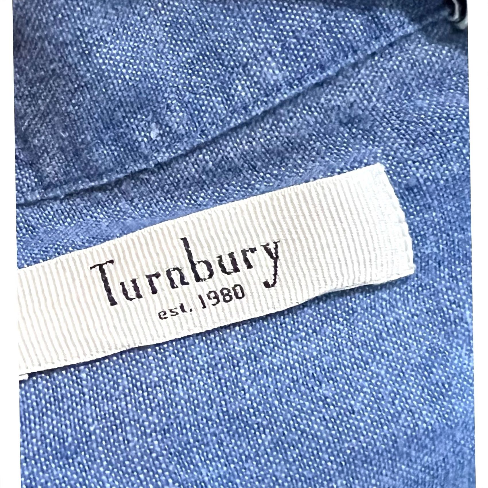 Vintage Turnbury Men's Short Sleeve Button-Up Collared Linen Shirt Blue Size Large L Size US L / EU 52-54 / 3 - 5 Thumbnail