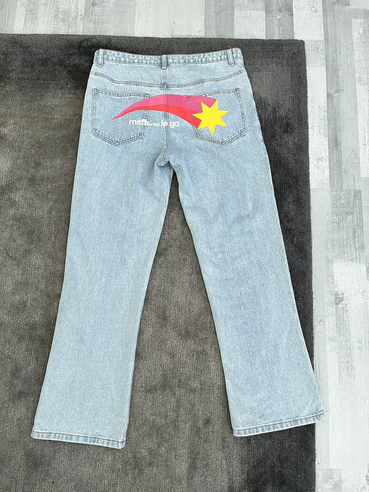Msftsrep Msftsrep Trippy Summer Rainbow Logo Printed Denim Size US 34 / EU 50 - 4 Thumbnail