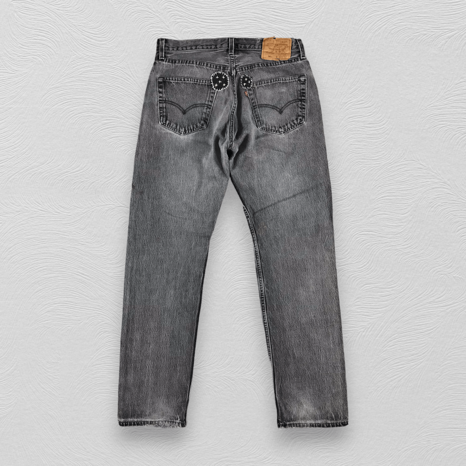 Levi's Vintage Levis 501 Jeans Patchwork Faded Black Denim KJ726 Size US 32 / EU 48 - 2 Thumbnail