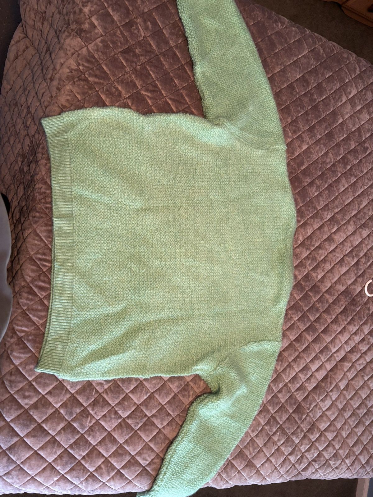 Asos Cozy fuzzy slime green sweater Size US L / EU 52-54 / 3 - 4 Thumbnail