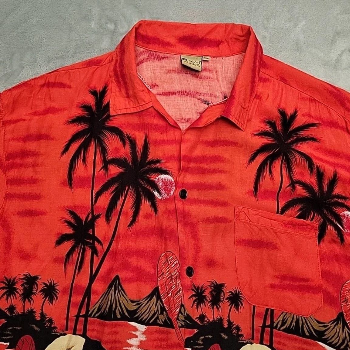 Vintage Ingear Shirt Mens 2XL Red Hawaiian Tropical Graphic Print Button-Up Beach Resort Casual Size US XXL / EU 58 / 5 - 3 Thumbnail