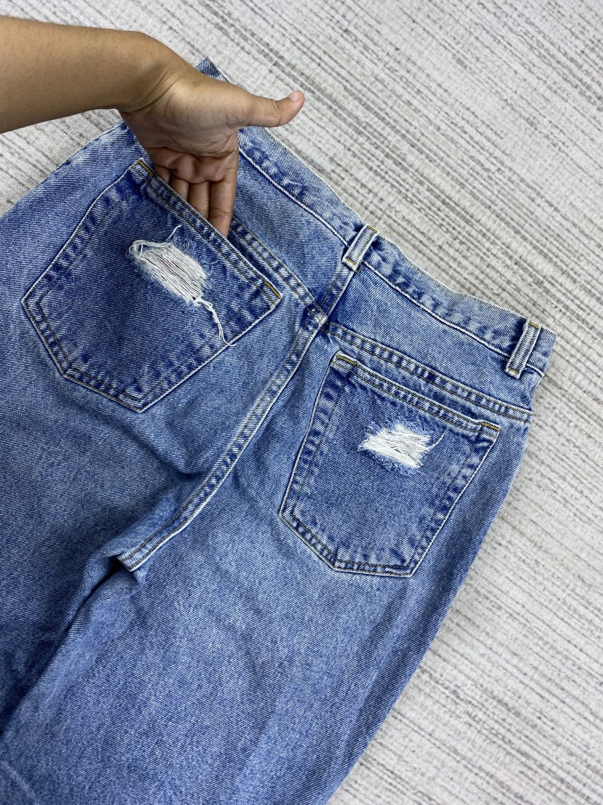 If Six Was Nine × Jones New York × Vintage Vintage Jones Jeans Ripped Style Denim Pants Size US 28 / EU 44 - 11 Thumbnail