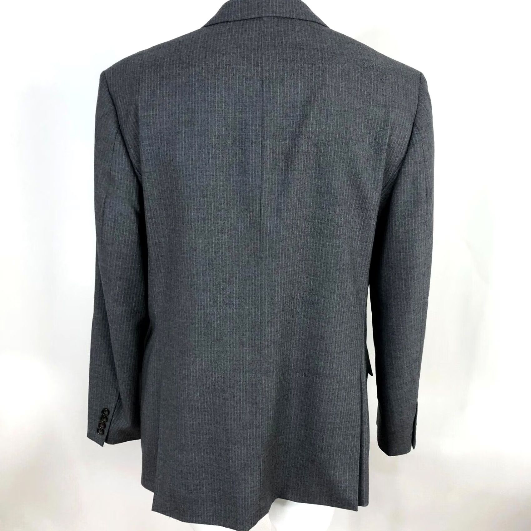 J.Crew J.Crew Thompson 44L Gray Striped Wool Blend Blazer Sport Coat Jacket Size 44R - 4 Thumbnail