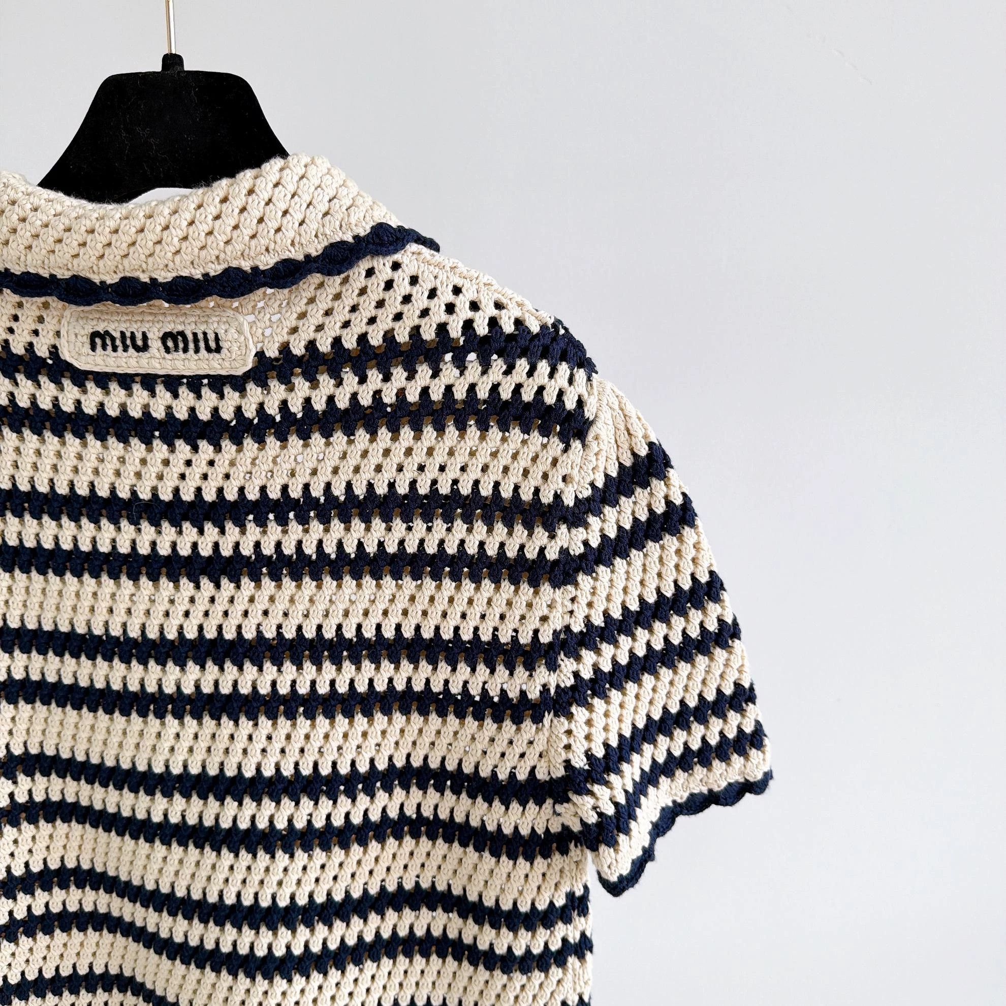 Miu Miu MIU MIU women's color blocked striped knit top 36 ZY 6086 Size XS / US 0-2 / IT 36-38 - 4 Thumbnail