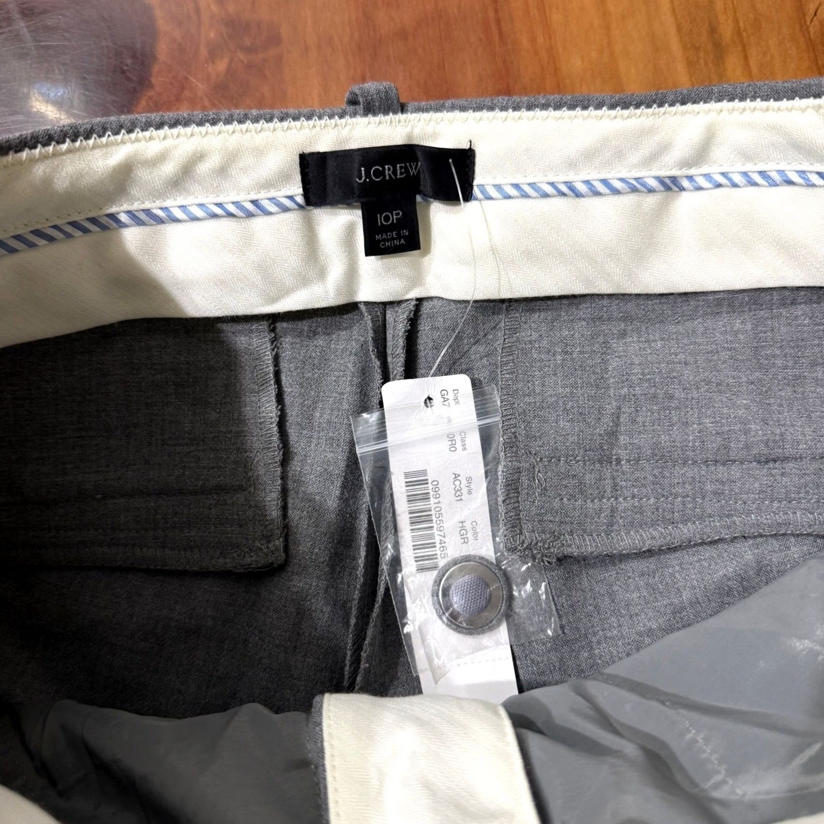 J.Crew J. Crew Womens Pants 10P Peyton Career Business Gray Stretch Pull On Full Length A17 Size 32" / US 10 / IT 46 - 5 Thumbnail