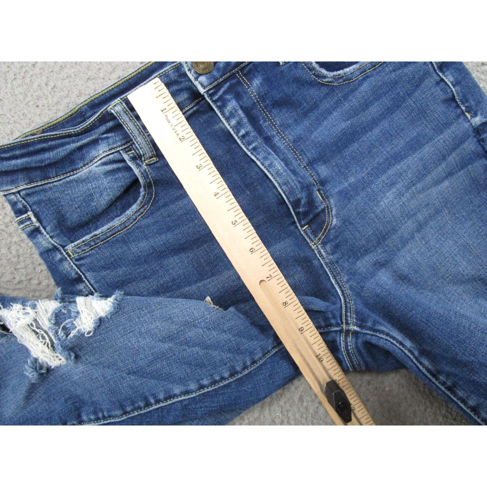 American Eagle Outfitters American Eagle Outfitters Jegging Jeans Size 8 Distressed Blue Super Stretch Hi Rise 5-Pocket Womens Size 30" / US 8 / IT 44 - 7 Thumbnail