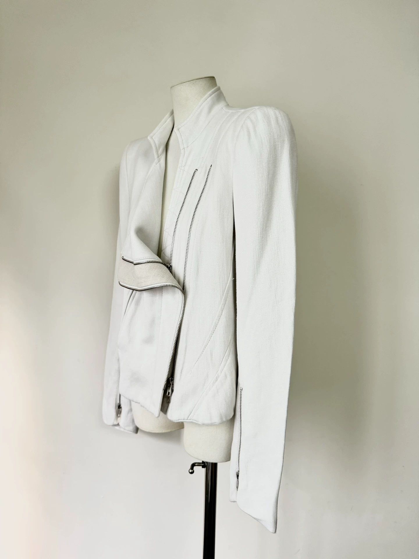 Ann Demeulemeester Ann Demeulemeester 03SS White Double-Zip Short Jacket 38 Size XS / US 0-2 / IT 36-38 - 7 Thumbnail