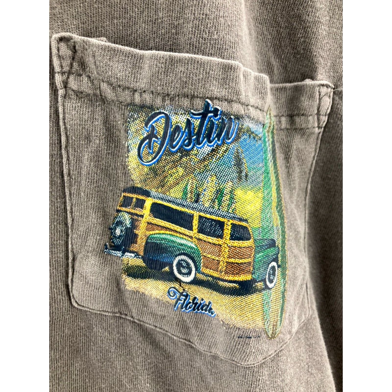 Vintage Alvin Shirt Mens XXL Florida Hot Rod Surf Gray Cotton T-Shirt 2XL Graphic Print Mens Size US XXL / EU 58 / 5 - 2 Thumbnail