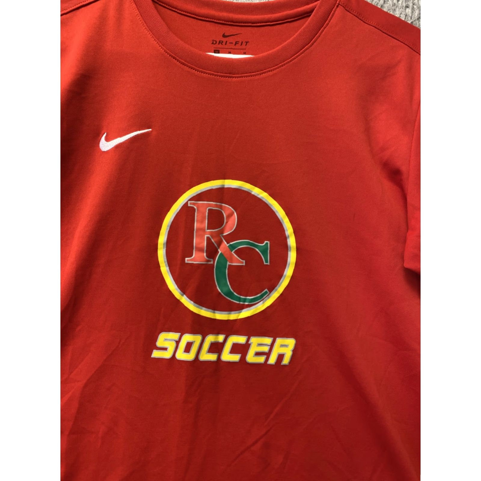 Nike Nike Women's T-Shirt Crew Neck Short Sleeve Red Cotton Blend Graphic Tee Soccer M Size M / US 6-8 / IT 42-44 - 2 Thumbnail