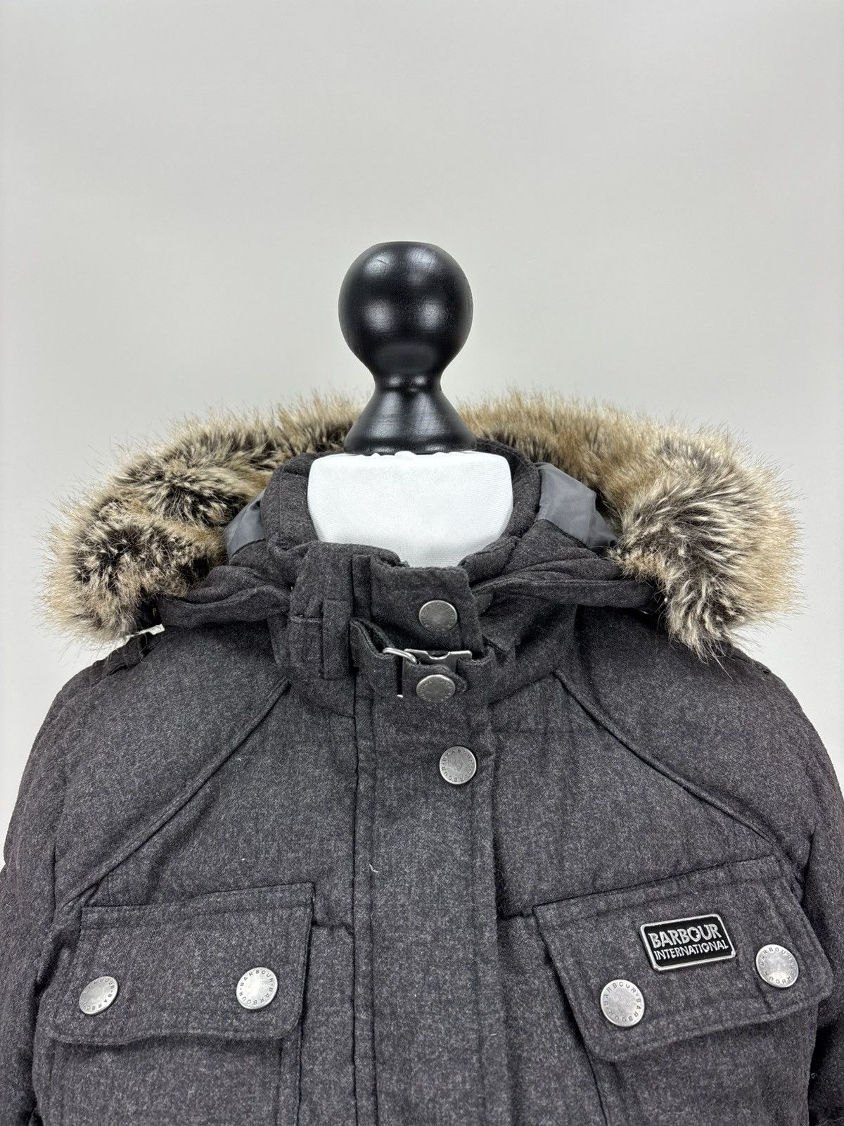 Barbour × Designer Womens parka Barbour International Size 6 Color Gray Size M / US 6-8 / IT 42-44 - 4 Thumbnail