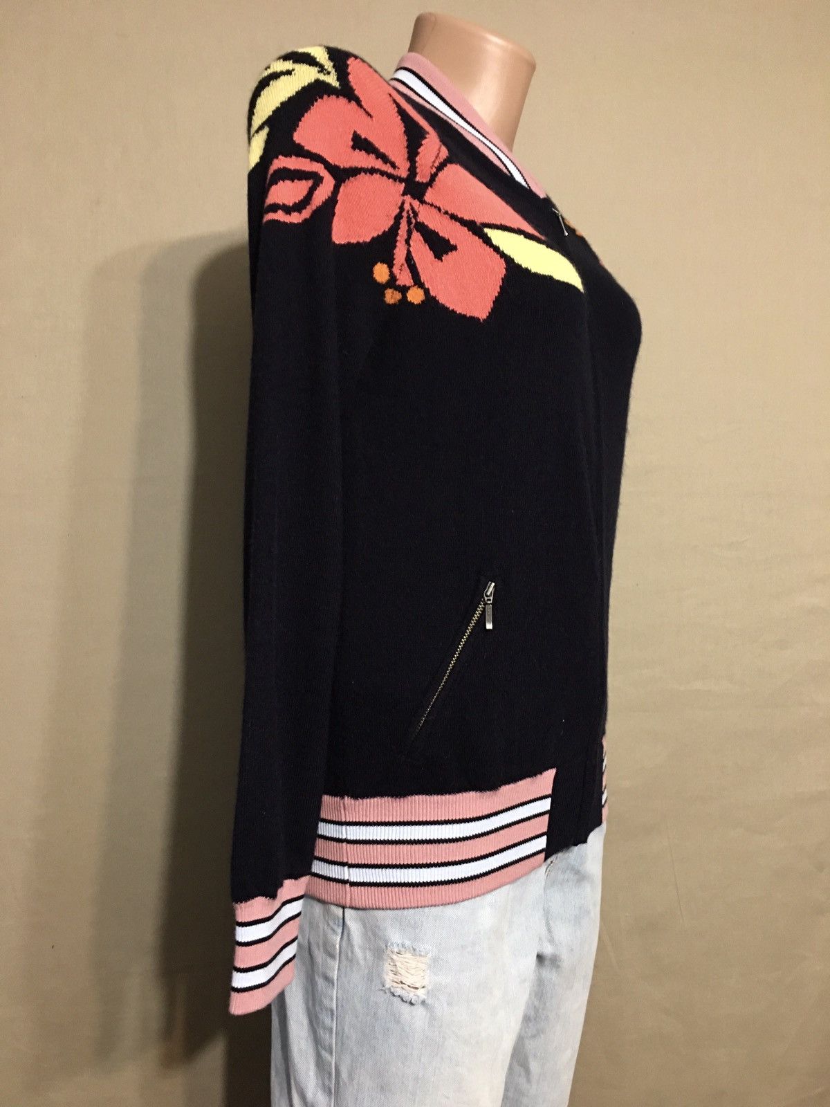 CHINTI & PARKER Chinti and Parker Floral Design Cashmere Zip Sweater Size S Size S / US 4 / IT 40 - 5 Thumbnail