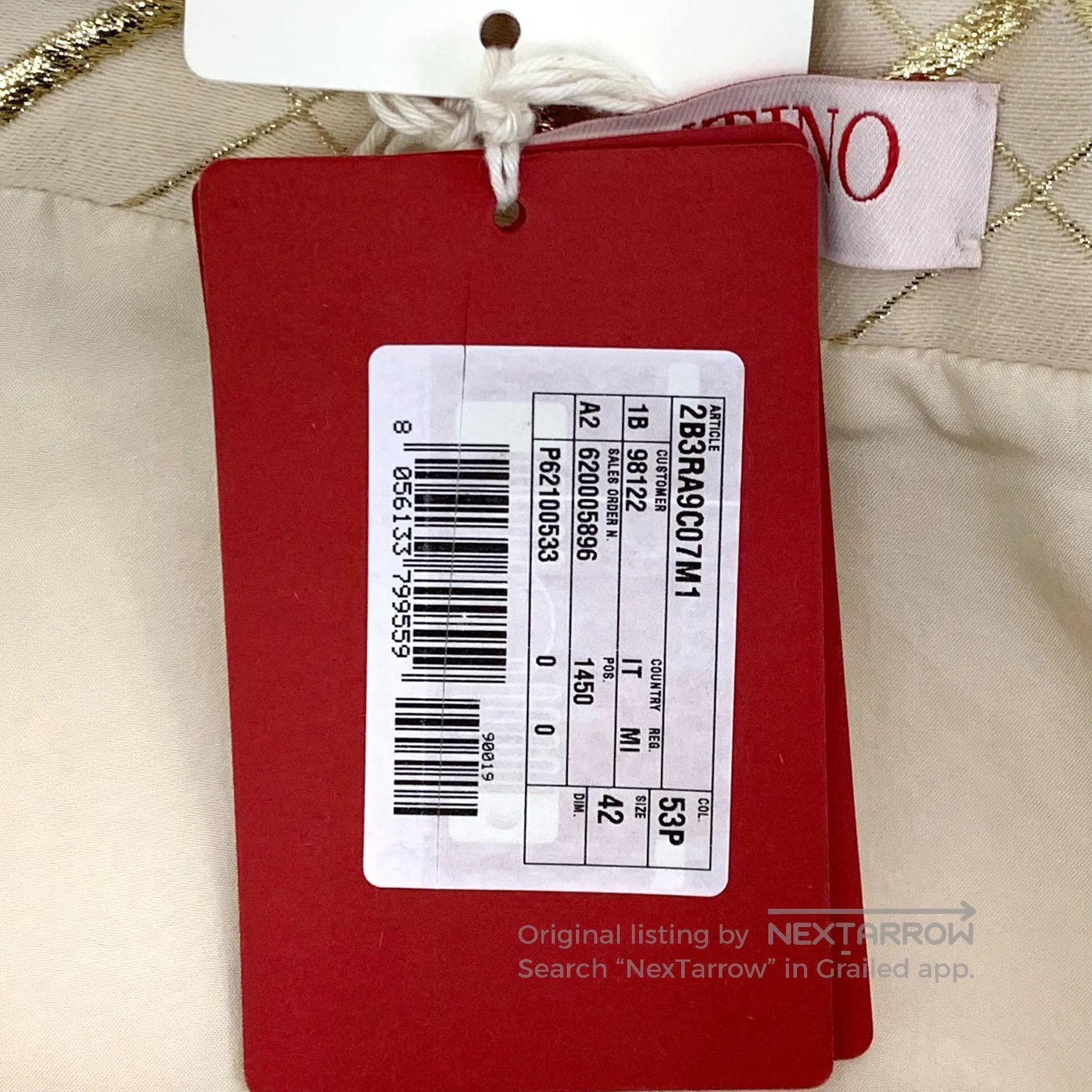 Other Valentino Light yellow diamond gold thread cashmere wool c Size 41" - 8 Thumbnail