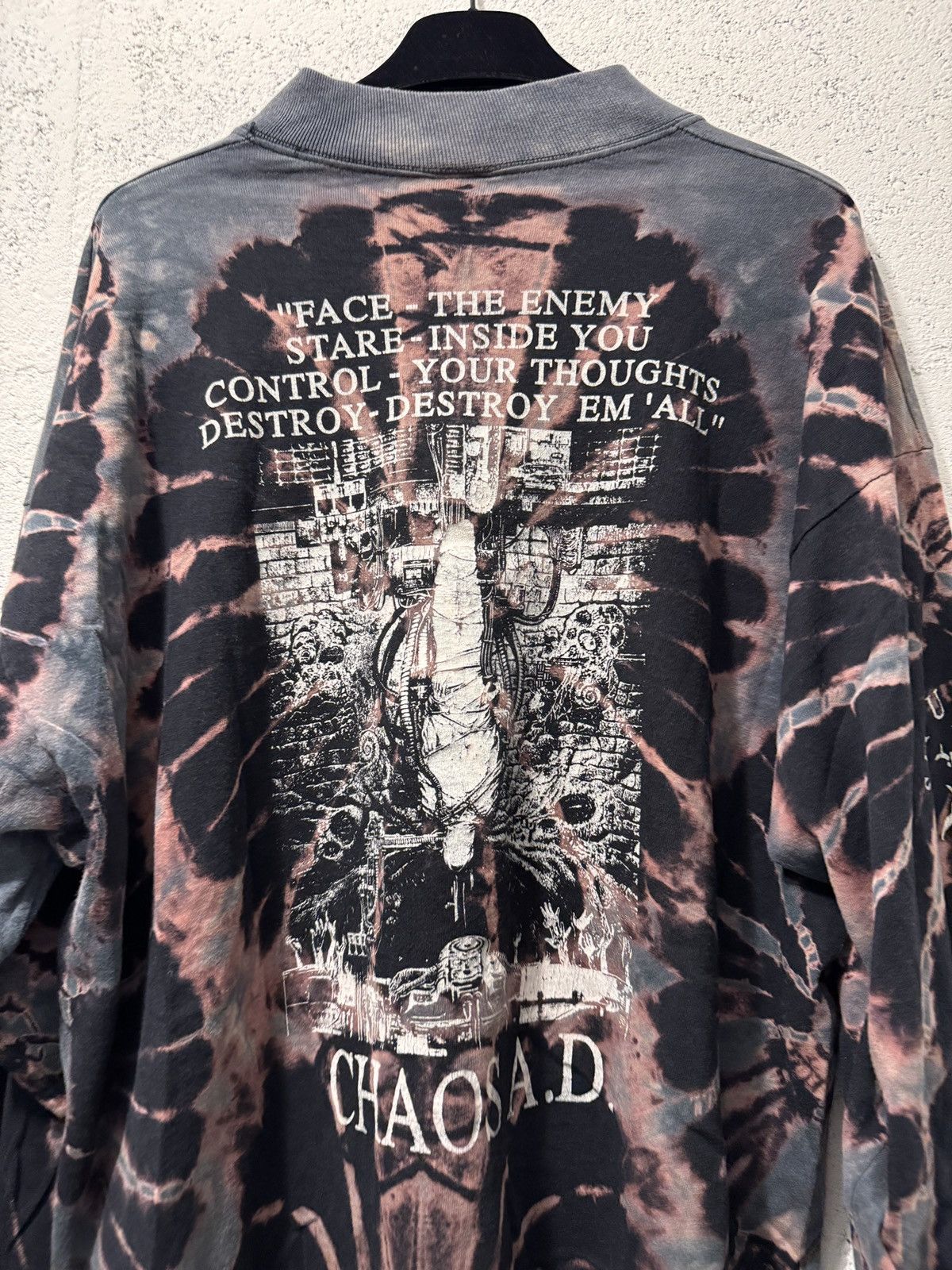 Band Tees × Vintage *RARE* SEPULTURA LONGSLEEVE CHAOS AD 90s VINTAGE TIE DYE Size US XL / EU 56 / 4 - 6 Thumbnail