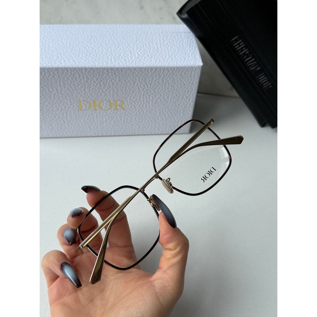 Dior NEW Dior GemDiorO SU Eyeglasses Frames in Gold Brown Size ONE SIZE - 4 Thumbnail