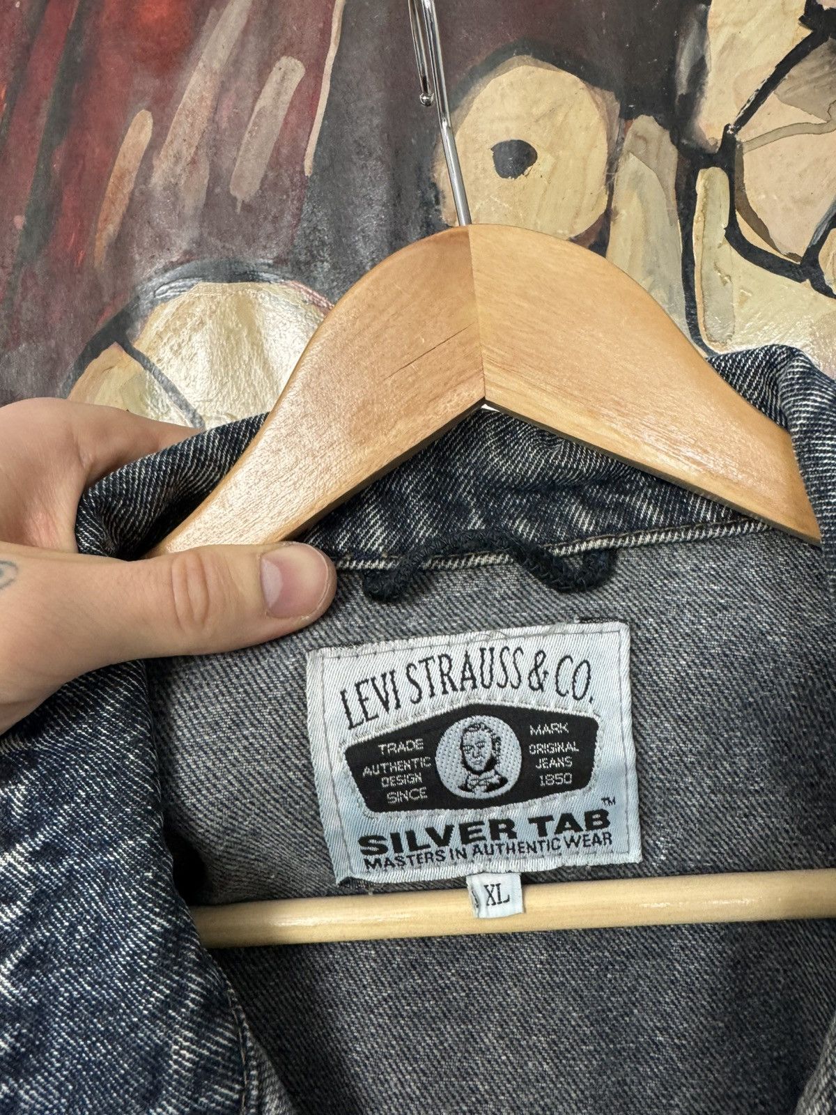 Levis Vintage 90s Silver Tab Trucker Denim Jacket Rare Jeans