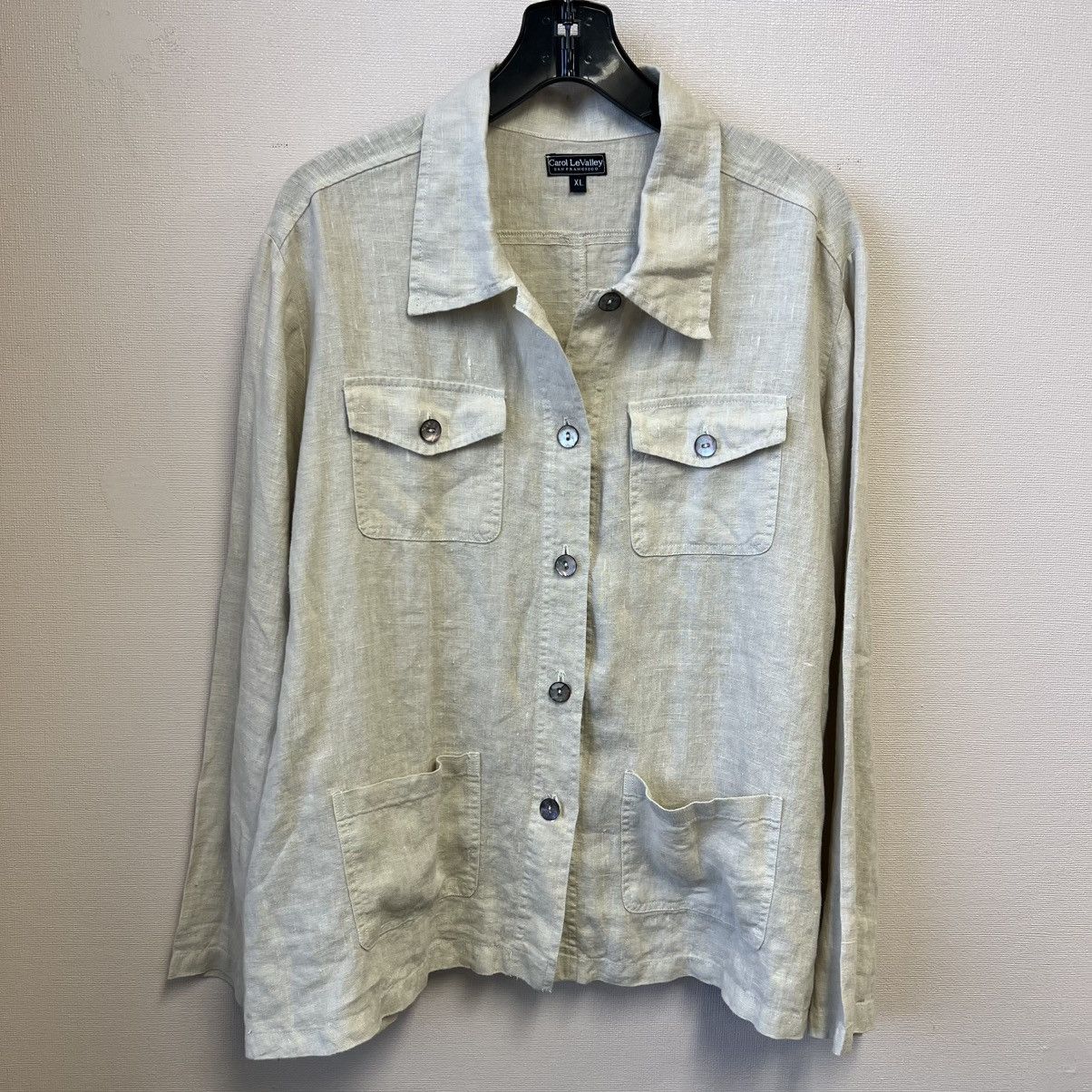 Other Carol LeValley San Francisco Linen Utility Shirt Jacket USA Size XL / US 12-14 / IT 48-50 - 3 Thumbnail
