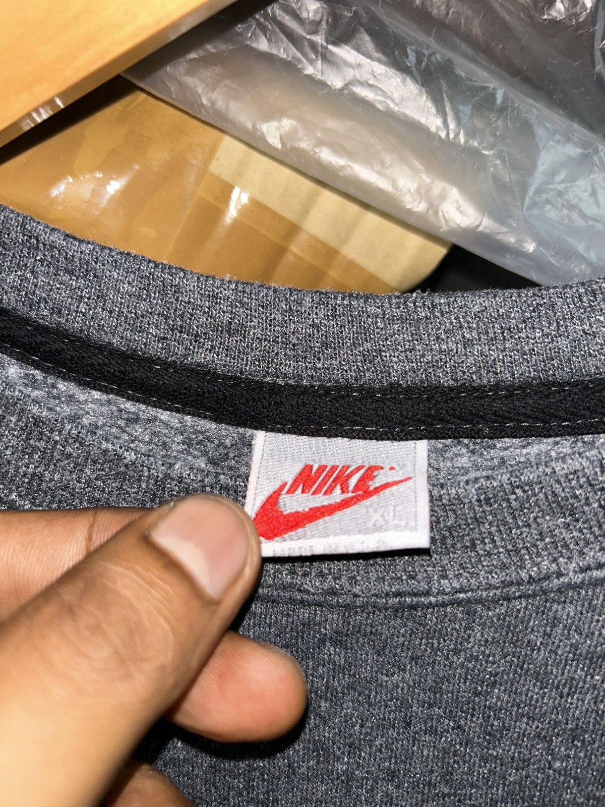 Nike 90s Nike Air Big Swoosh Sweatshirt Size US XL / EU 56 / 4 - 9 Thumbnail
