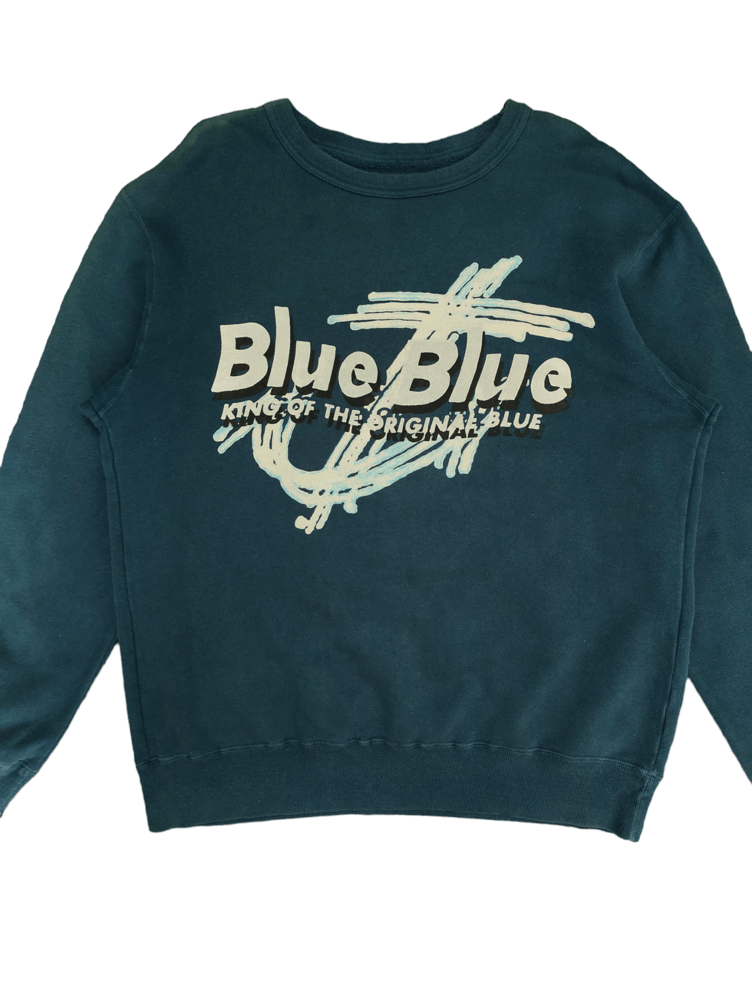Blue Blue Japan Vintage 90s Blue Blue Japan Spell Out Anchor Logo Sweatshirt Size US L / EU 52-54 / 3 - 1 Thumbnail