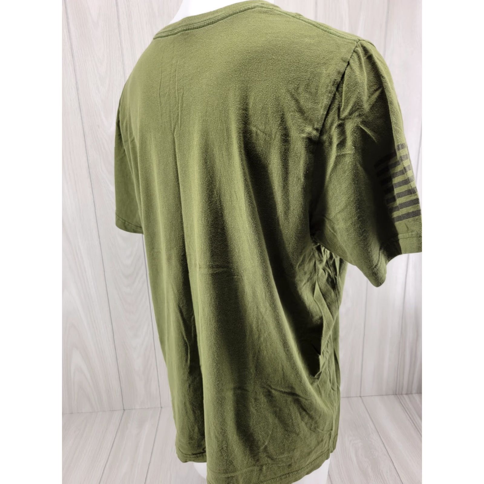 Vintage Grunt Style Defend By Any Means Men’s T-Shirt 2XL Green Black Crew Neck Short Sleeve USA Graphic Size US XXL / EU 58 / 5 - 5 Thumbnail