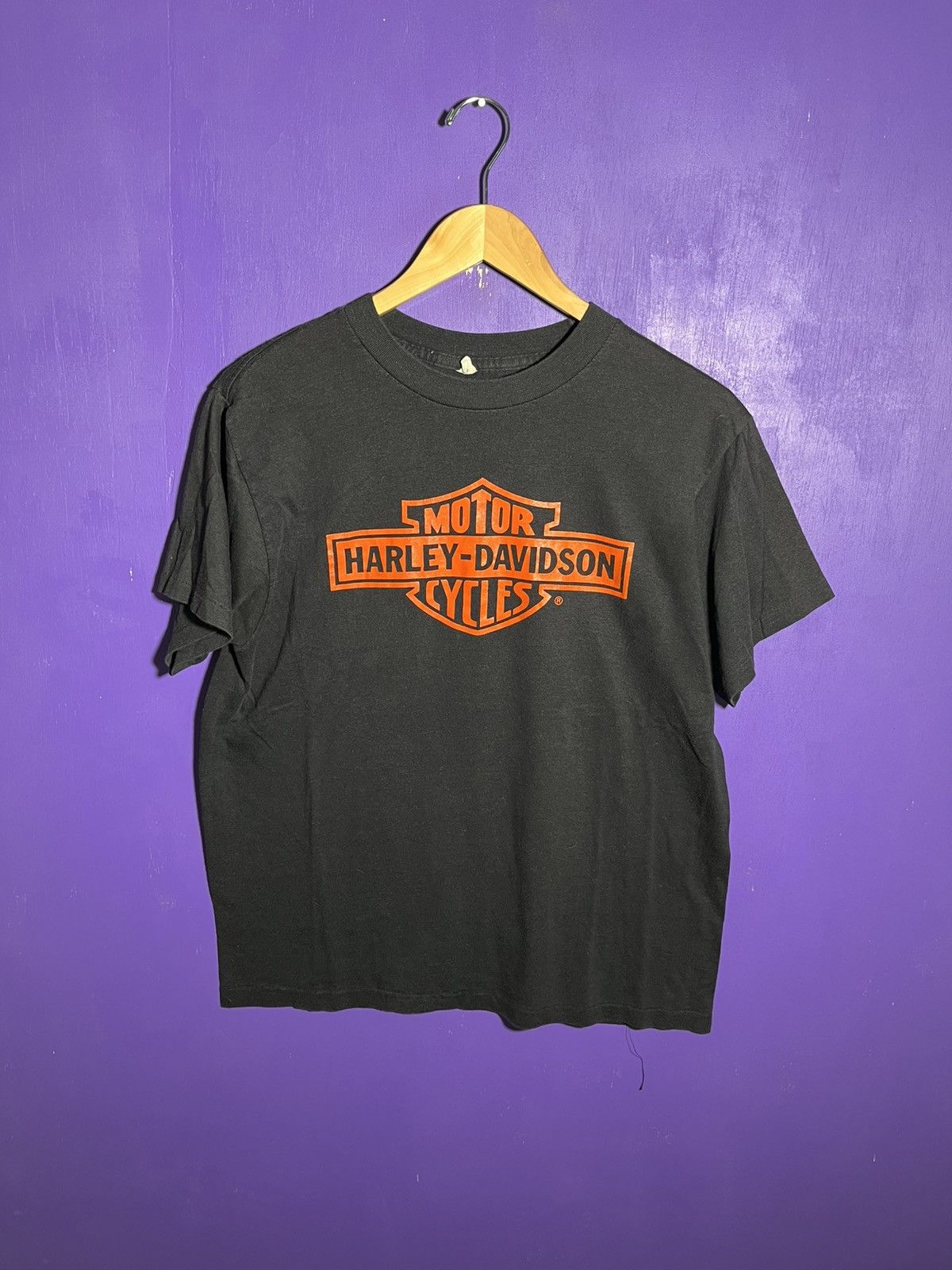 Harley Davidson × Vintage Vintage 70s/80s Harley Davidson old logo t-shirt Size US L / EU 52-54 / 3 - 1 Thumbnail