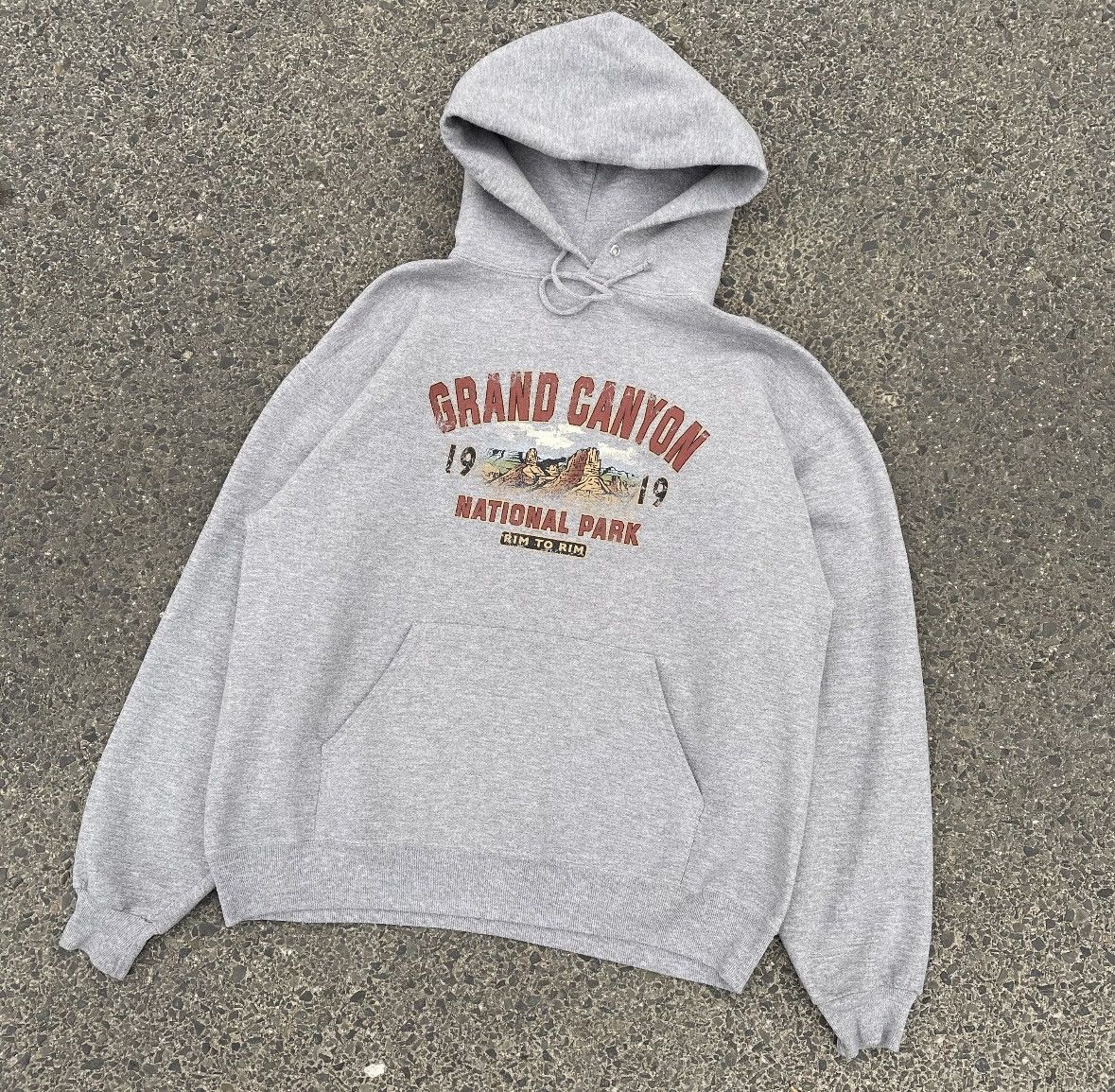 Jerzees Vintage GrandCanyon National Park Hoodie Jerzees Gray Hoodie Size US L / EU 52-54 / 3 - 1 Thumbnail