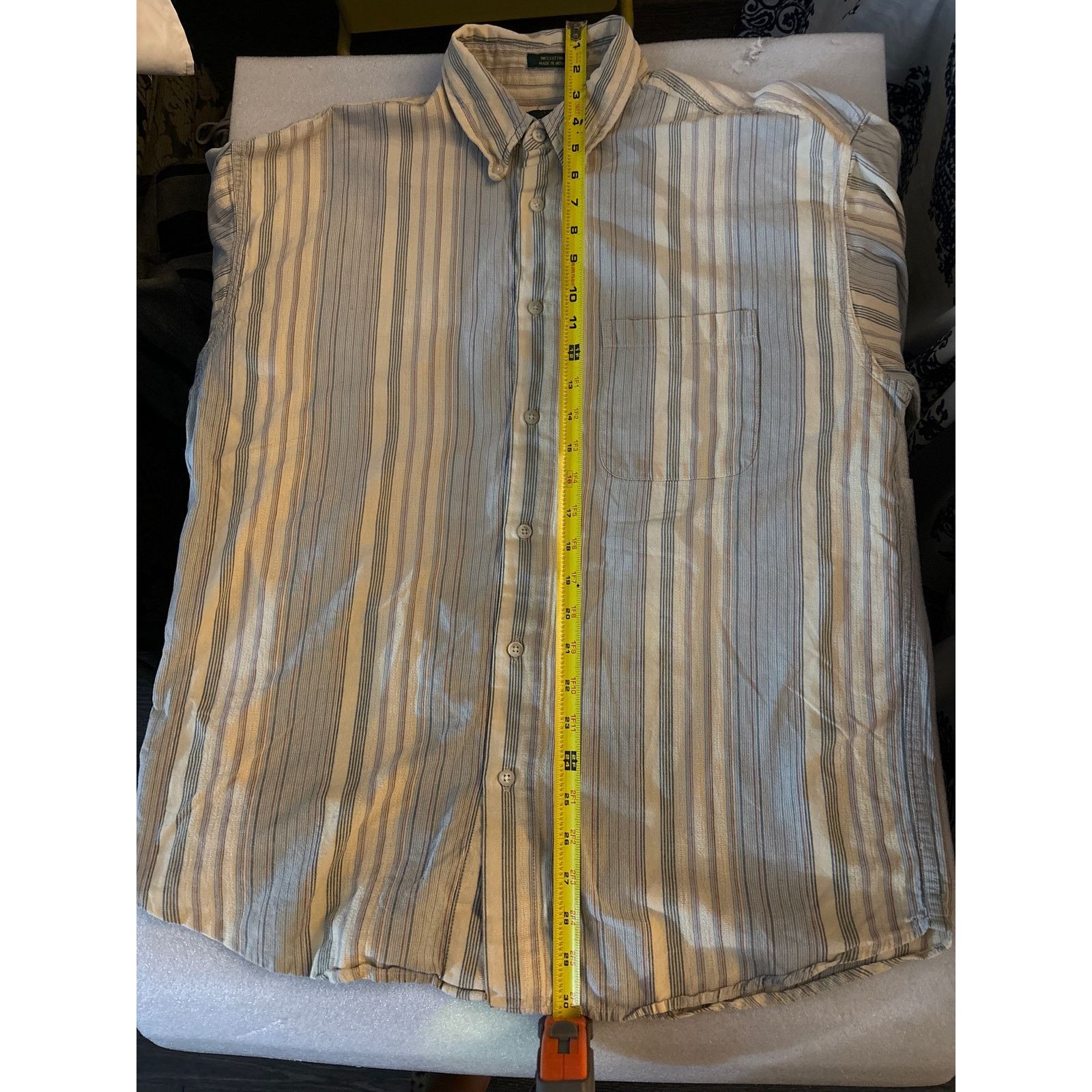 Club Room Club Room Short Sleeve Striped Shirt M Casual Academia Size US M / EU 48-50 / 2 - 6 Thumbnail