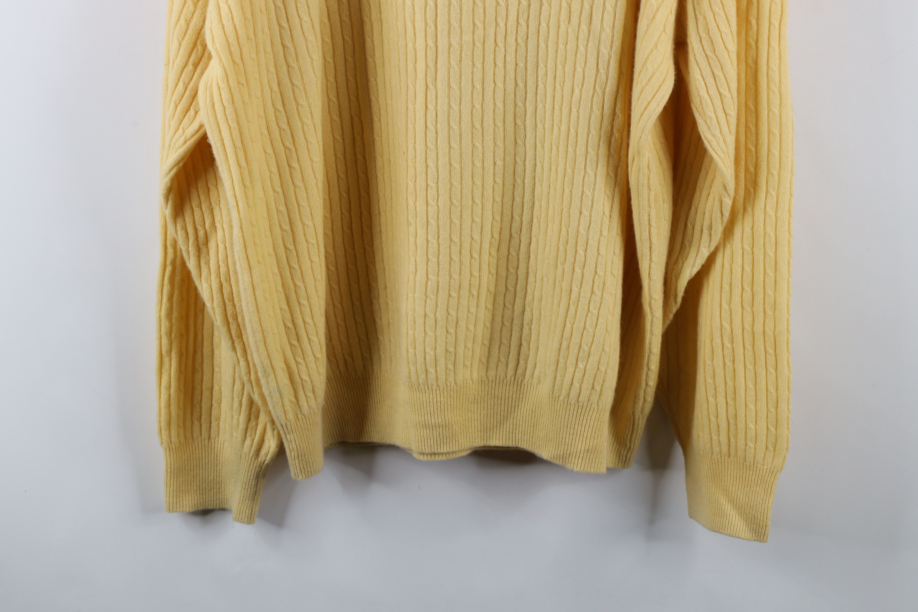 Jos. A. Bank × Vintage Vintage Jos A Bank Soft Cashmere Cable Knit Collared Sweater Size US XXL / EU 58 / 5 - 11 Thumbnail