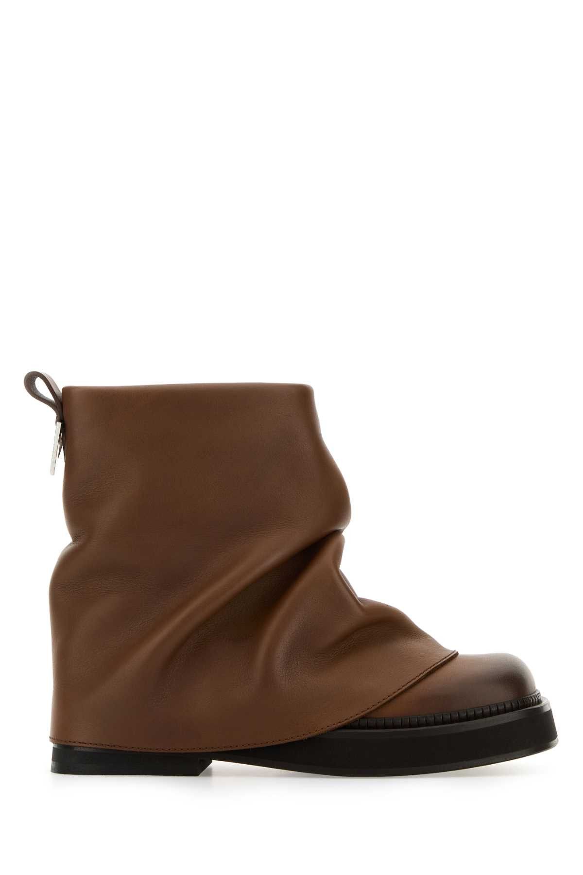 The Attico Caramel Leather Mini Robin Ankle Boots Size US 10 / IT 40 - 1 Thumbnail