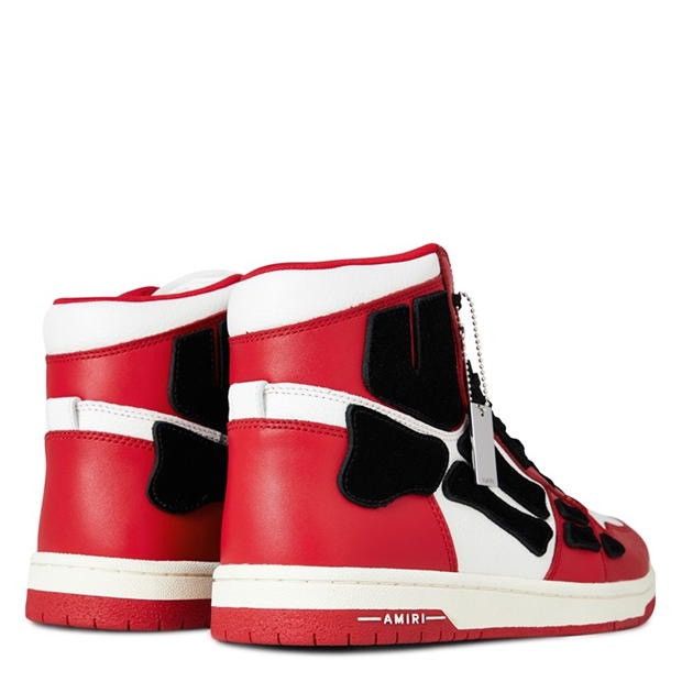 Amiri NEW AUTHENTIC AMIRI SKEL RED/BLACK/WHITE SKELETON HI TOPS 42 Size US 9 / EU 42 - 3 Thumbnail