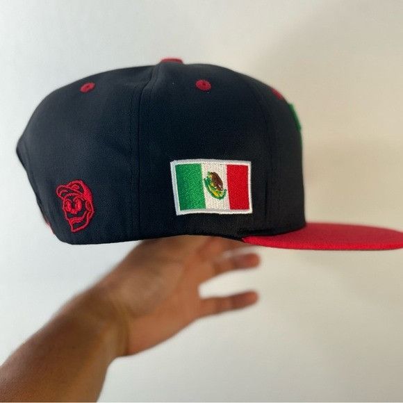 Designer NEW MEXICO EL TRI SOCCER BLACK/RED FLATBILL SNAPBACK W/ SUBL Size ONE SIZE - 5 Thumbnail