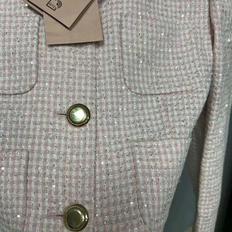 Miu Miu Miu Miu Pink Wool Cropped Jacket for Women . Size M / US 6-8 / IT 42-44 - 3 Thumbnail