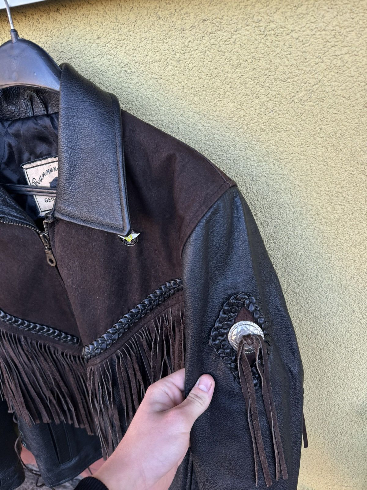 Vintage Vintage Suede Fringe Cowboy Western Leather Jacket Hype Rare Size US M / EU 48-50 / 2 - 11 Thumbnail