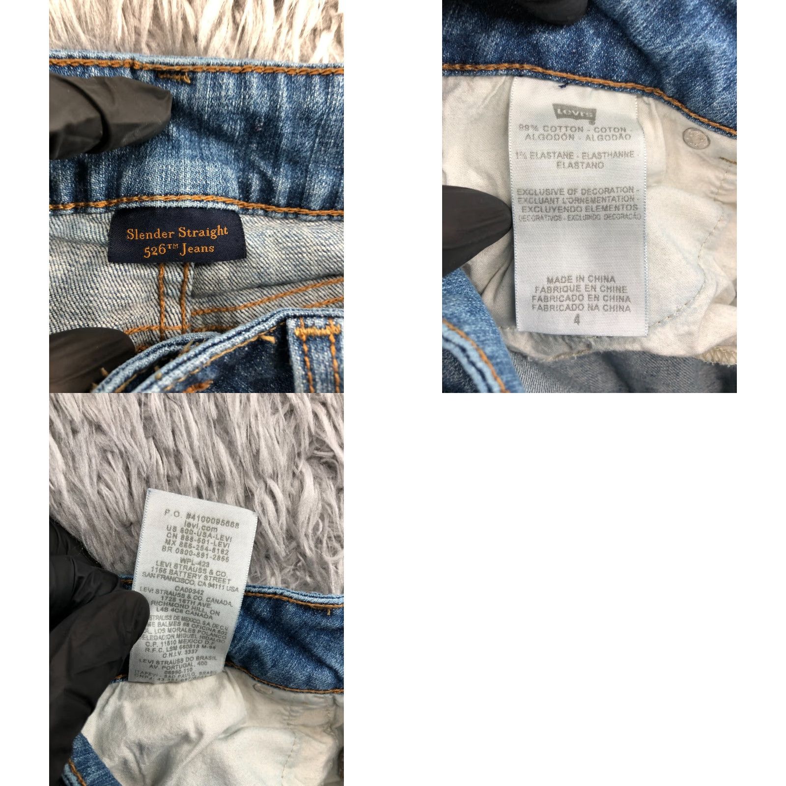 Levi's Levi's 526 Slender Straight Jeans Womens Size 4 Blue SMALL IMPERFECTIONS Size 27" / US 4 / IT 40 - 10 Thumbnail