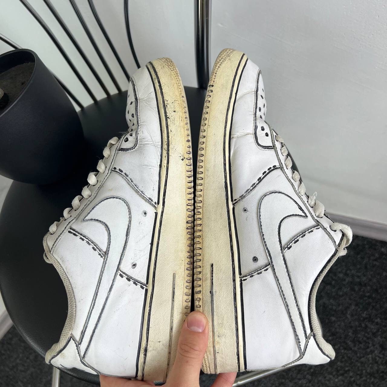 Other Nike Air Force 1 Shoes Y2k Swoosh Custom Size US 12 / EU 45 - 4 Thumbnail