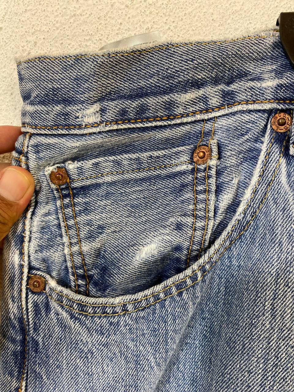 Levi's levis 501 lightwash denim nice design Size US 40 / EU 56 - 9 Thumbnail