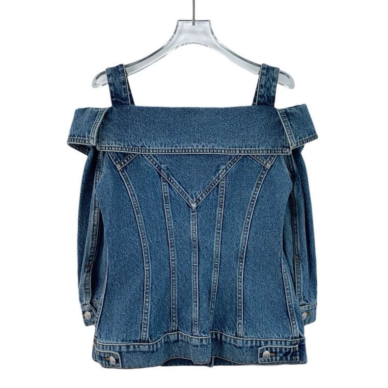 Alexander McQueen Alexander Mcqueen Blue strap off-the-shoulder cotton long- Size XS / US 0-2 / IT 36-38 - 2 Thumbnail