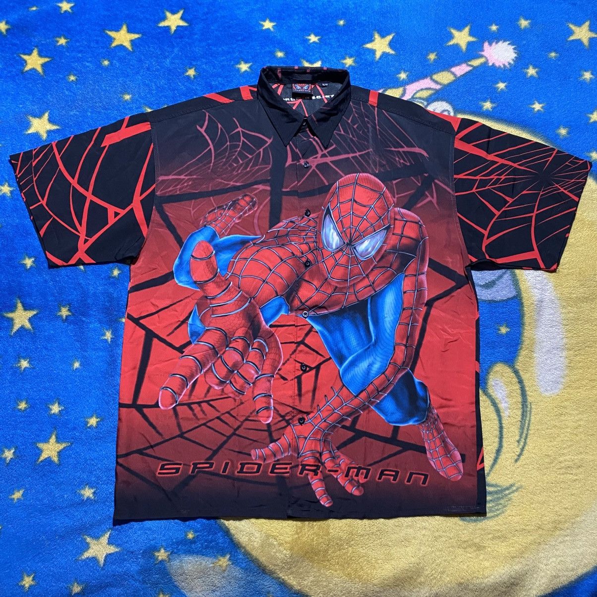 Marvel Comics Y2k Spider-Man 2002 All Over Print Button Up Size US XL / EU 56 / 4 - 1 Thumbnail