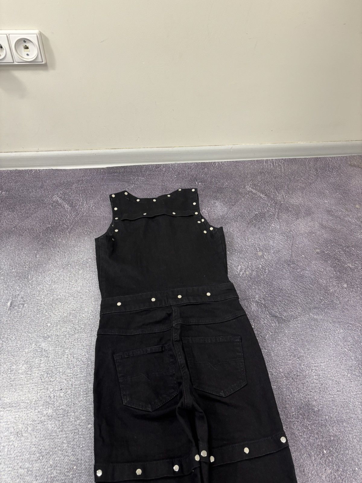 Diesel Diesel De-Berry Tuta NWT Women’s Black Studded Jumpsuit Size 24" / US 00 / IT 34 - 16 Thumbnail