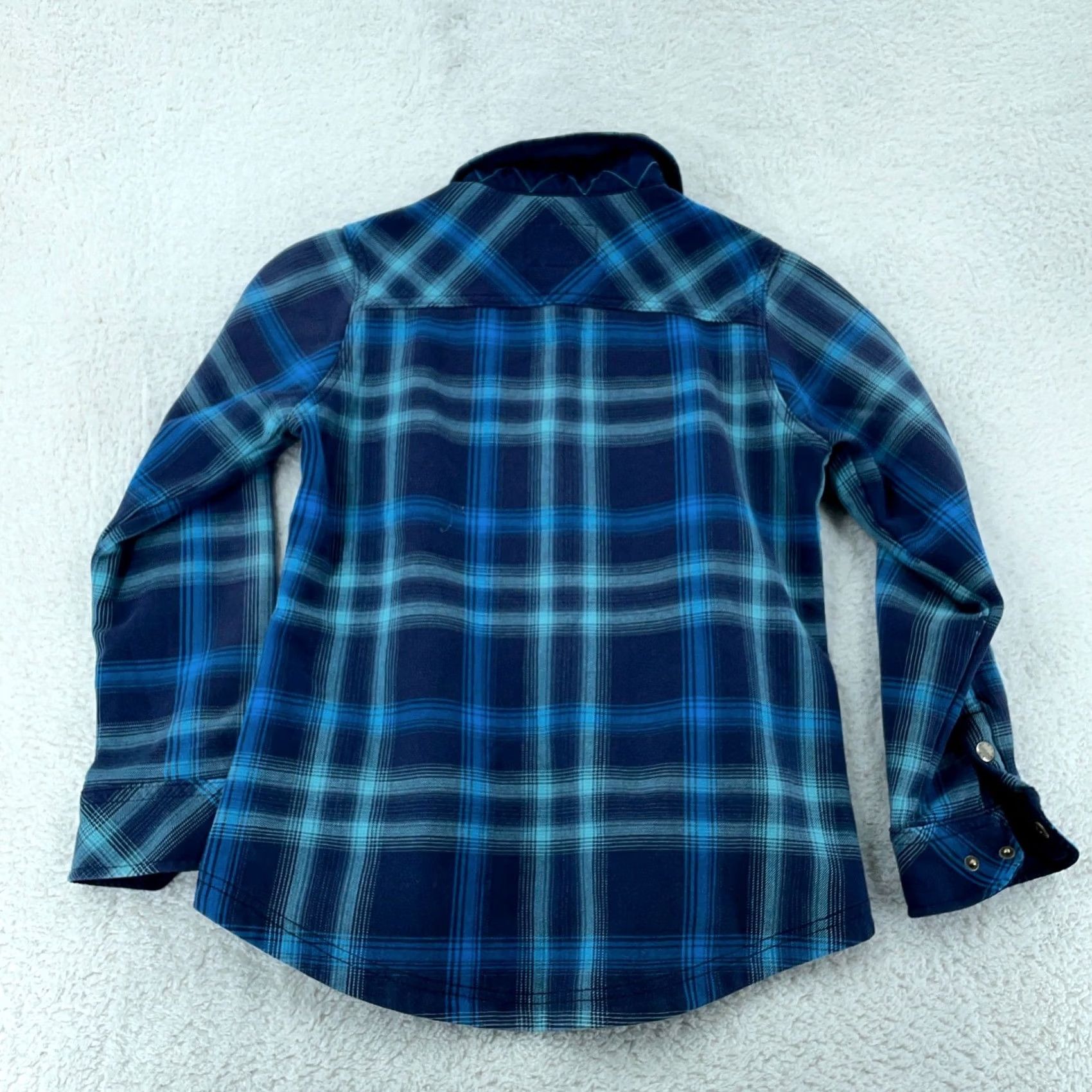 Orvis Orvis Shirt Jacket Womens Small Blue Plaid Fleece Lined Collared Snap Button Shirt Jacket Womens Small Blue Plaid Fleece Lined Collared Snap Button Size S / US 4 / IT 40 - 5 Thumbnail