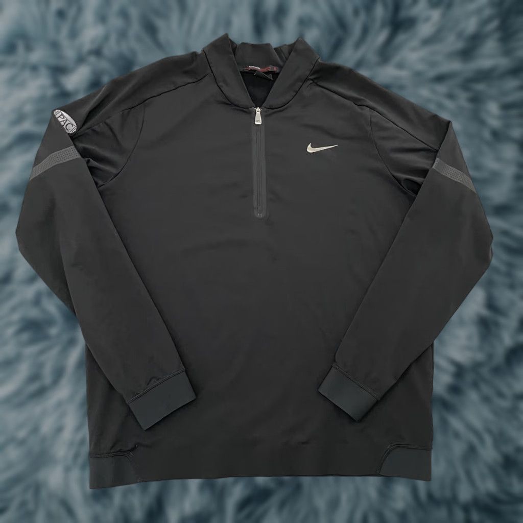 Nike Nike Tiger Woods Collection Jacket Adult Large Black 1/4 Zip Blade Collar PAC L Size US L / EU 52-54 / 3 - 1 Thumbnail