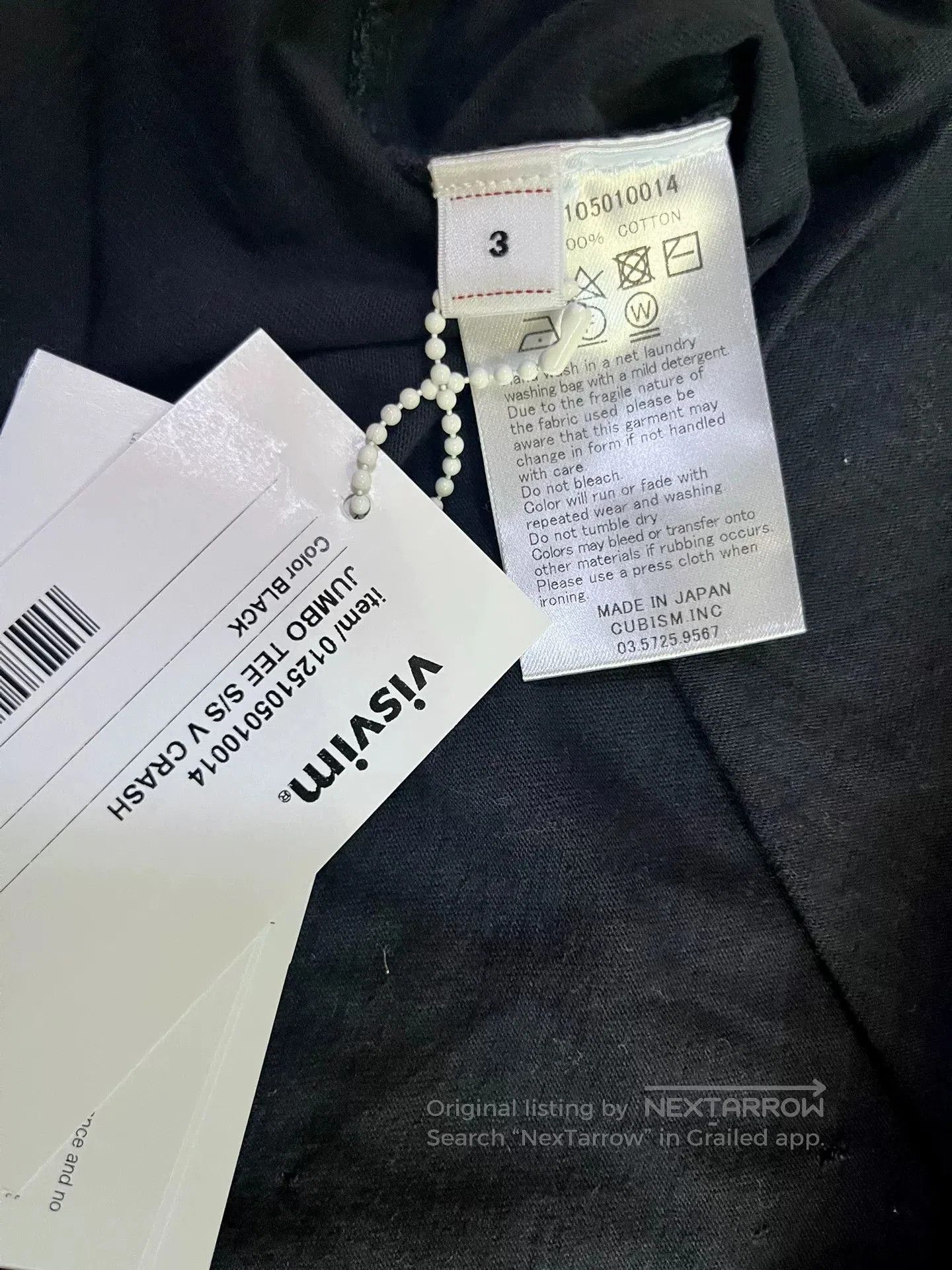 Visvim visvim jumbo tee black short sleeve. Size US L / EU 52-54 / 3 - 4 Thumbnail