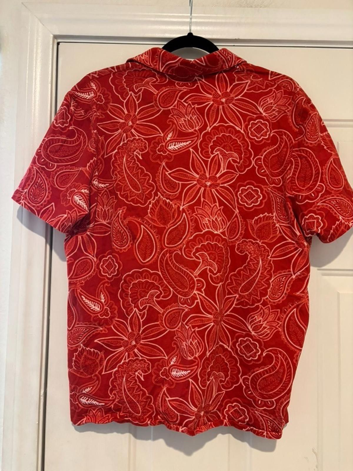 Ted Baker Men's red Ted Baker short sleeve shirt sz S #541 Size US S / EU 44-46 / 1 - 2 Thumbnail